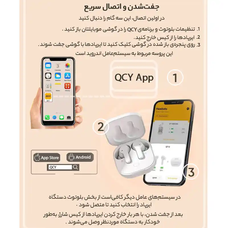 هندزفری بلوتوثی کیو سی وای QCY T13